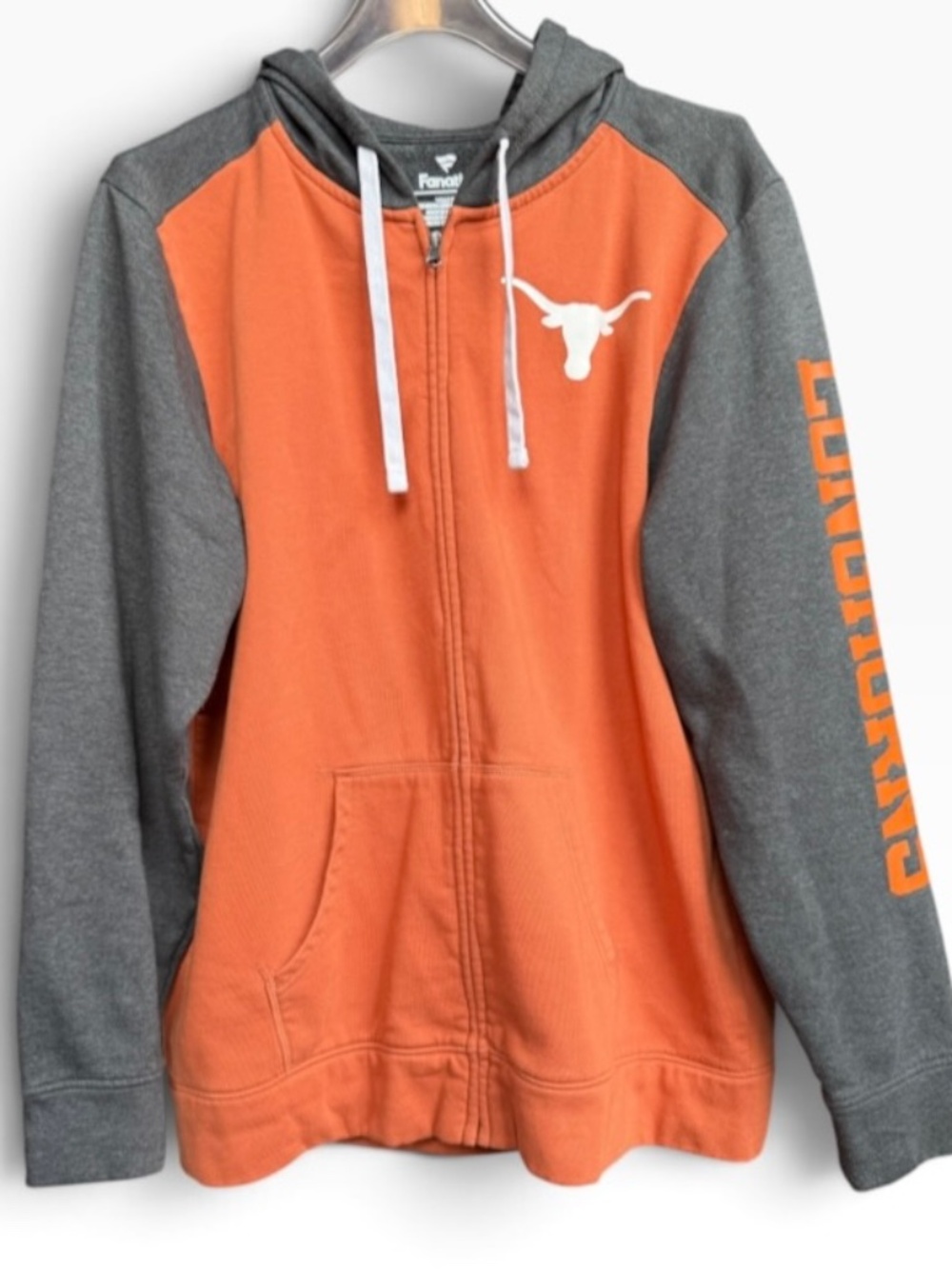 Fanatics Burnt Orange Grey Longhorns Sweatshirt Hoodie Sz XL